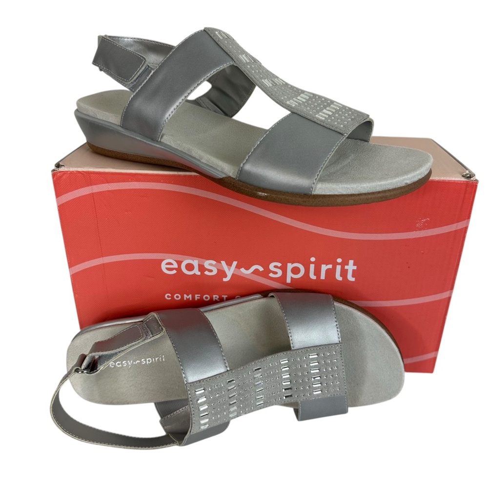 Easy Spirit Hazel Slingback Sandals Silver Women's 9.5